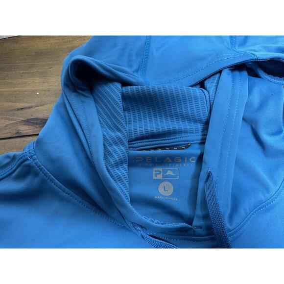 Pelagic Exo Tech Solid Performance Fishing Hoodie Gray Size L - Picture 10 of 14